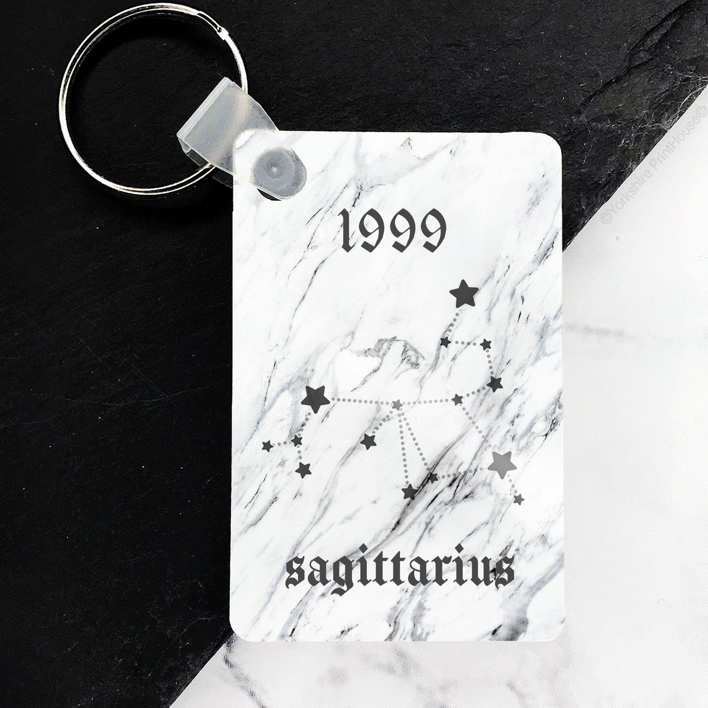 Custom Year Astrological Zodiac Keyring