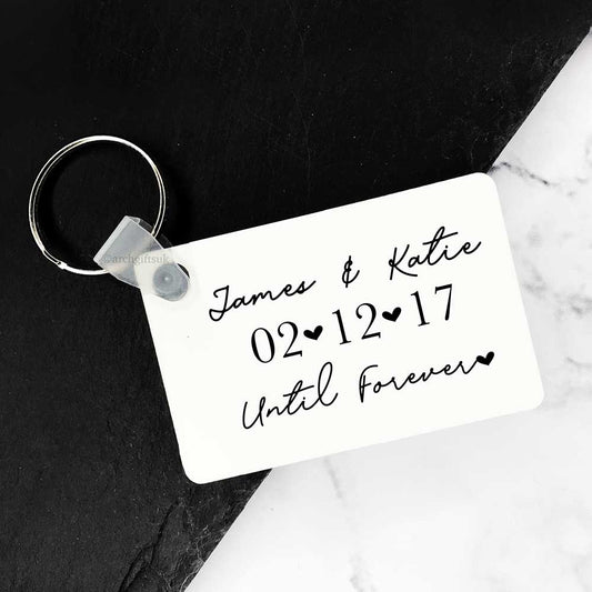 Until Forever Date Keyring