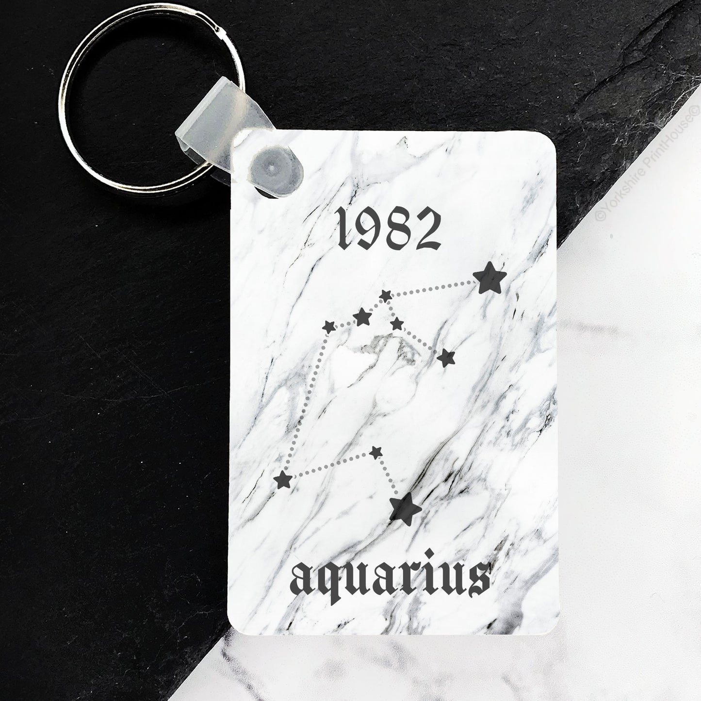 Custom Year Astrological Zodiac Keyring