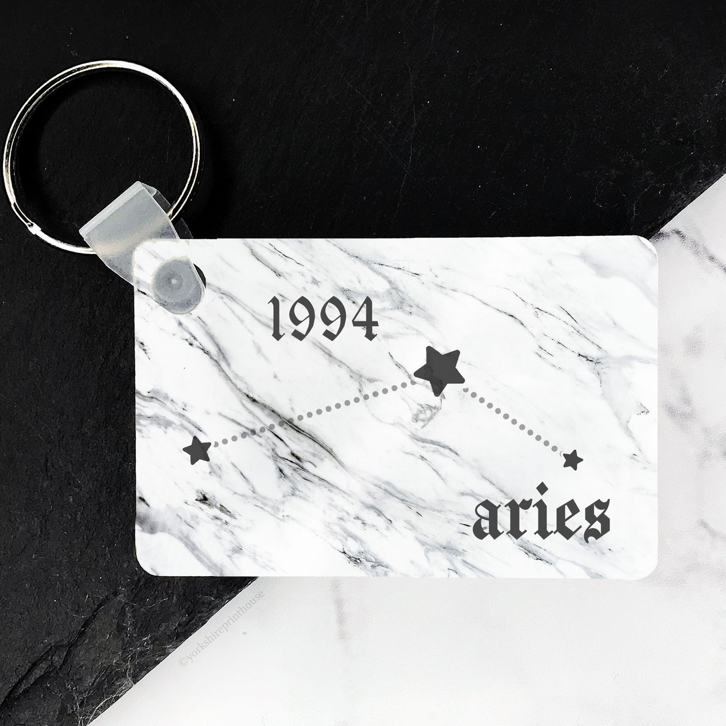 Custom Year Astrological Zodiac Keyring