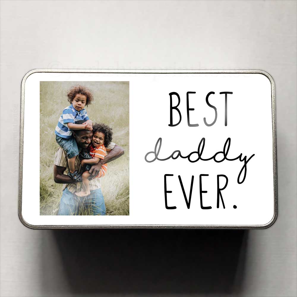 Best Daddy Ever Photo Tin