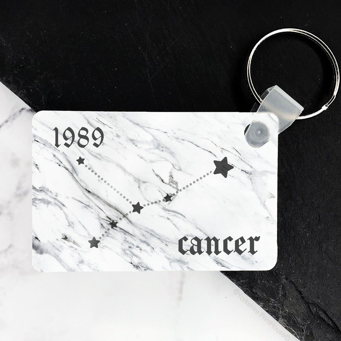 Custom Year Astrological Zodiac Keyring