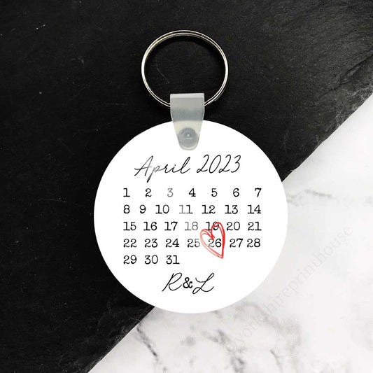 Special Date & Initials Keyring