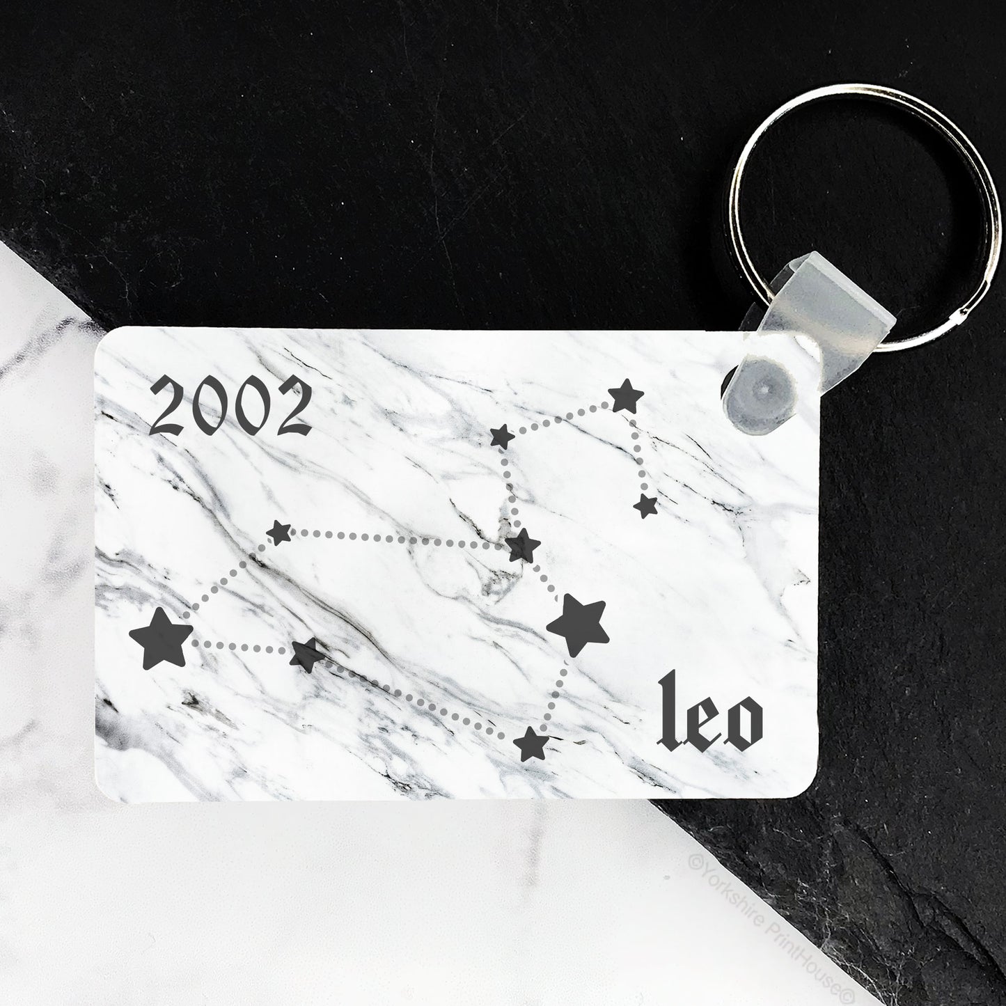 Custom Year Astrological Zodiac Keyring