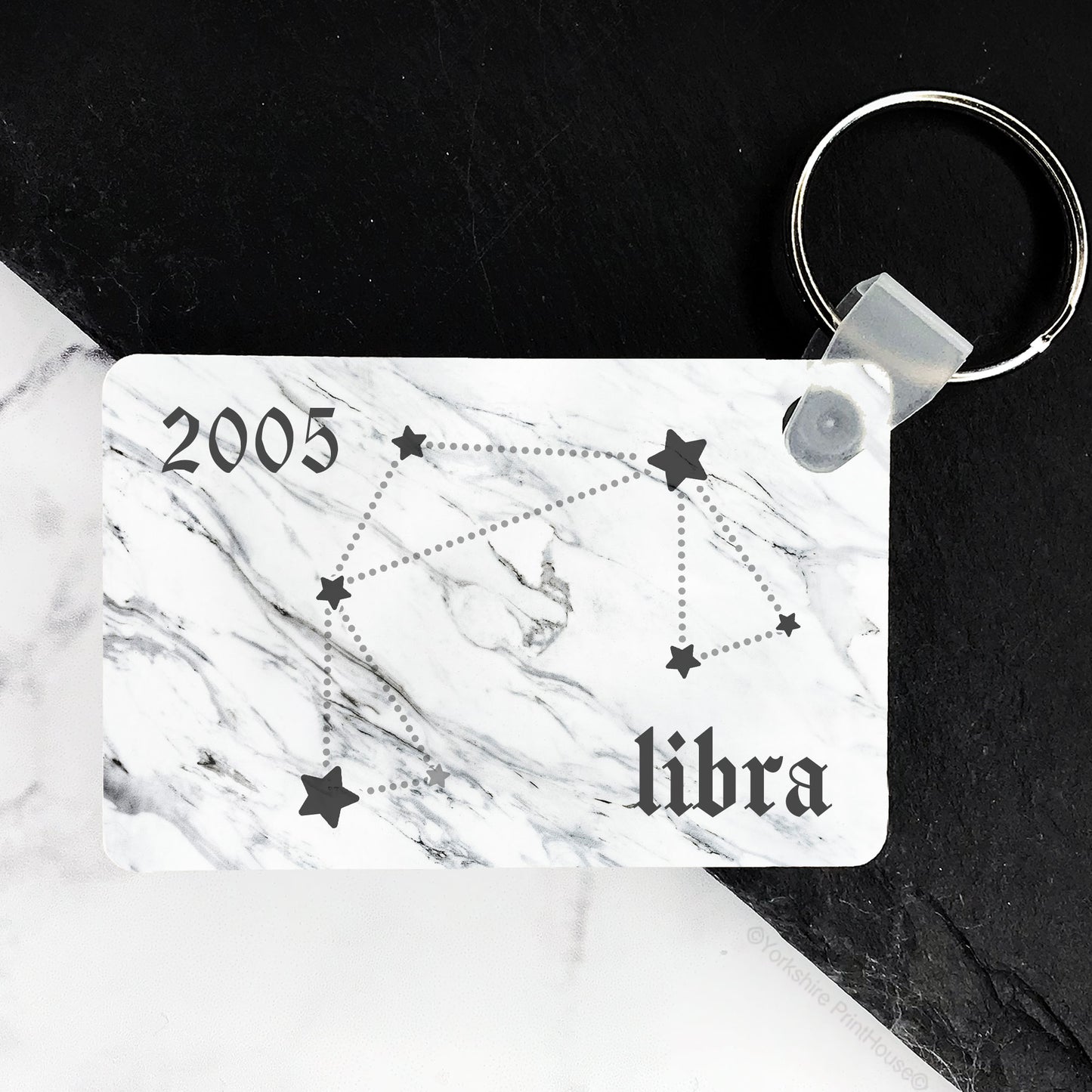 Custom Year Astrological Zodiac Keyring