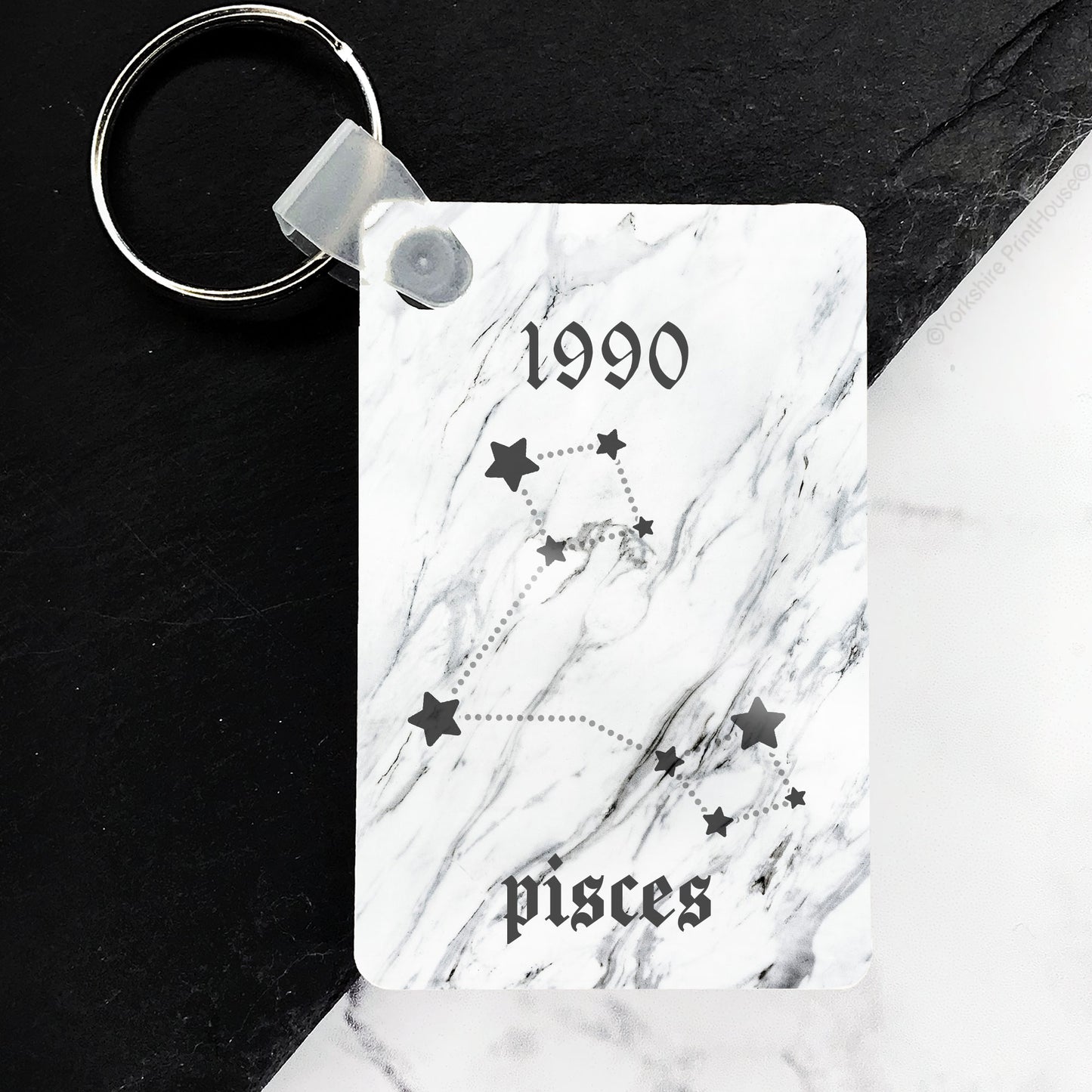 Custom Year Astrological Zodiac Keyring