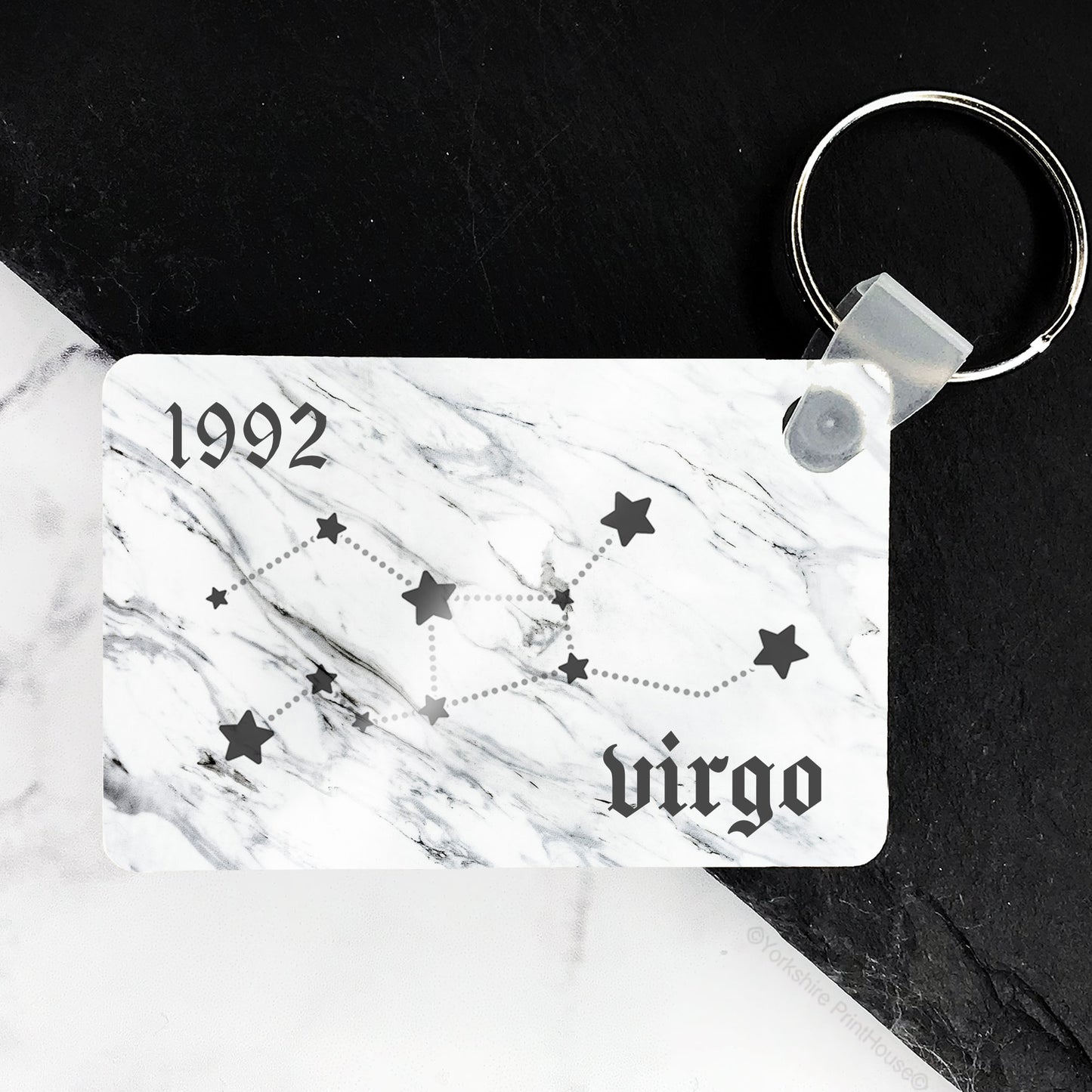 Custom Year Astrological Zodiac Keyring